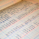 Close-up of a vintage handwritten ledger detailing financial records and accounts.